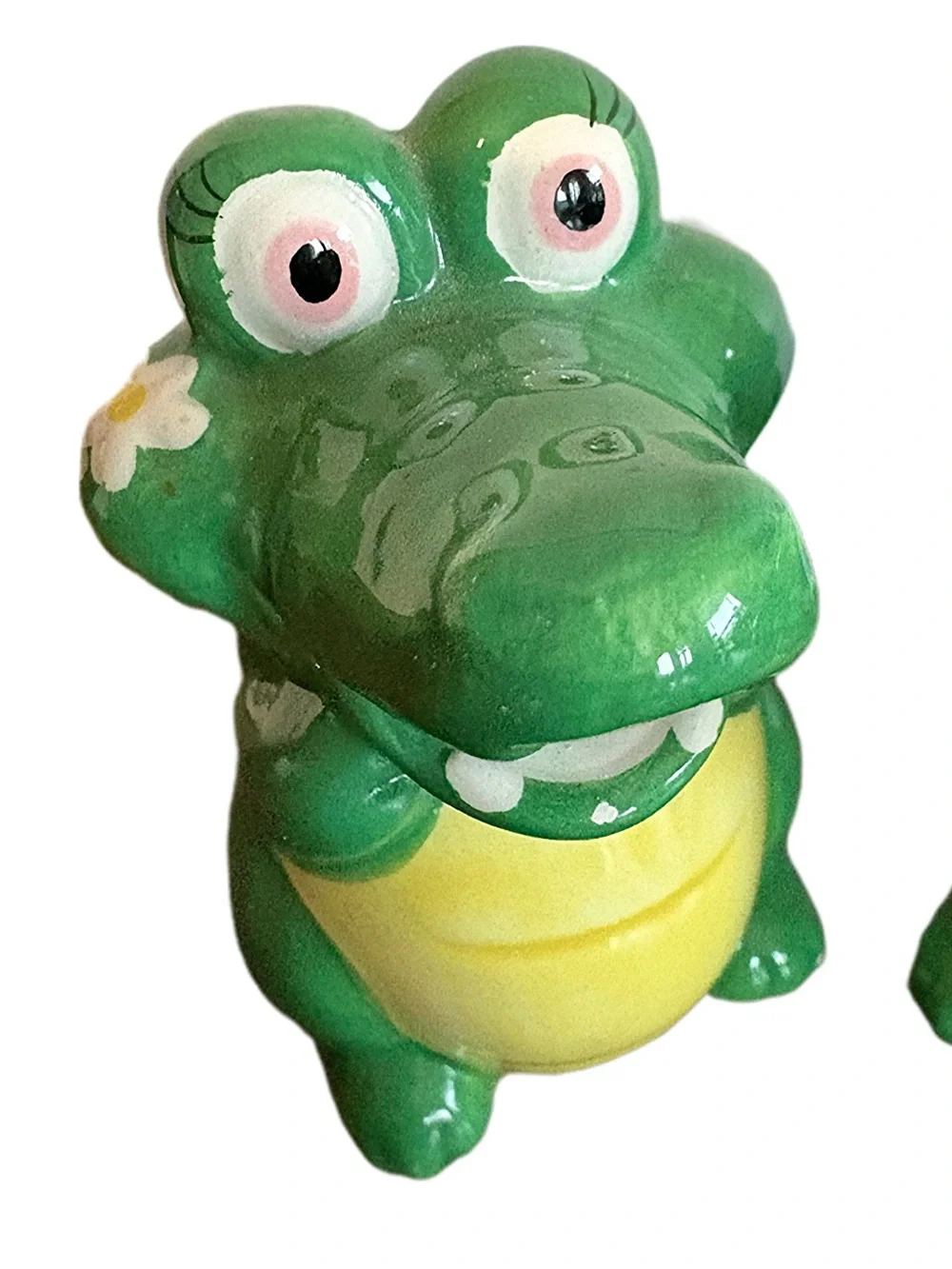 Vintage Ceramic Alligator Salt and Pepper Shakers